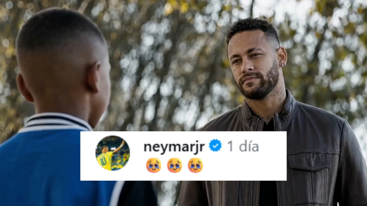 Neymar se emociona al verse cara a cara con su 'yo' del pasado gracias a la IA