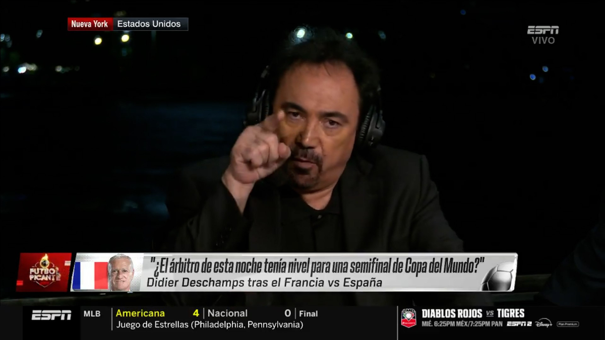 Hugo Sánchez critica a Deschamps por cuestionar al árbitro del partido Francia - España