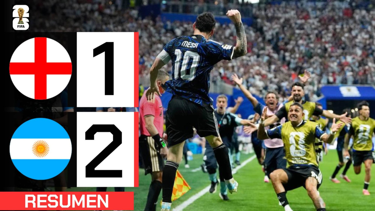 Argentina ataca la portería inglesa durante la semifinal del Mundial