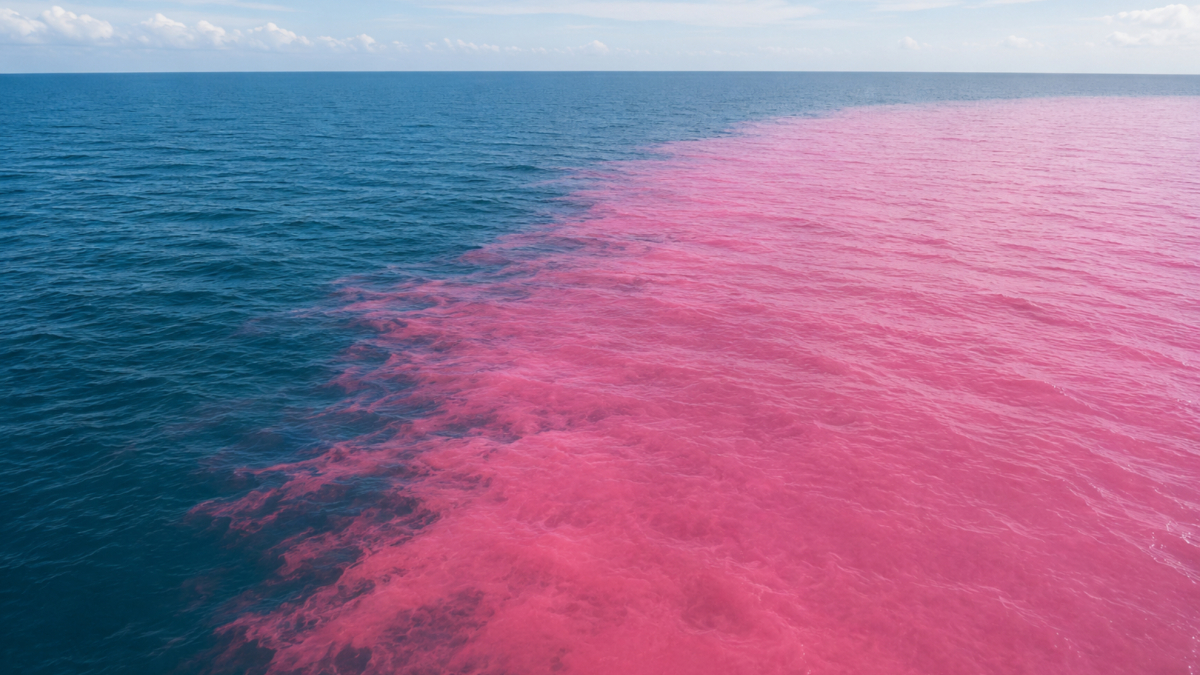 Científicos de EEUU vertieron más de 6.000 litros de lejía y tinte rosa al mar: este es el motivo