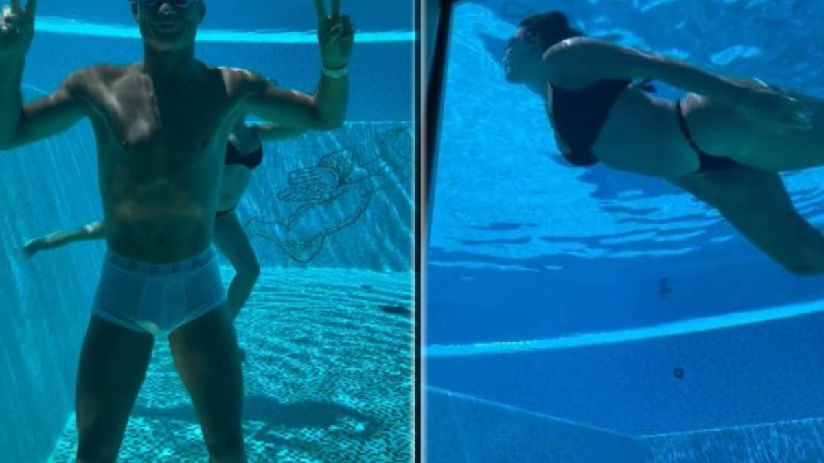 Le baño viral de Cristiano Ronaldo y Georgina Rodríguez: sirenas de lujo bajo el agua