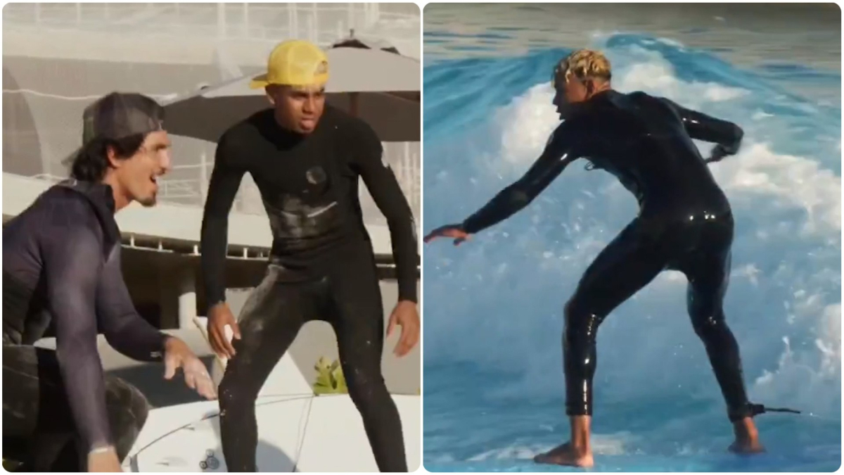 Lamine Yamal entrena con Gabriel Medina, el campeón olímpico de surf