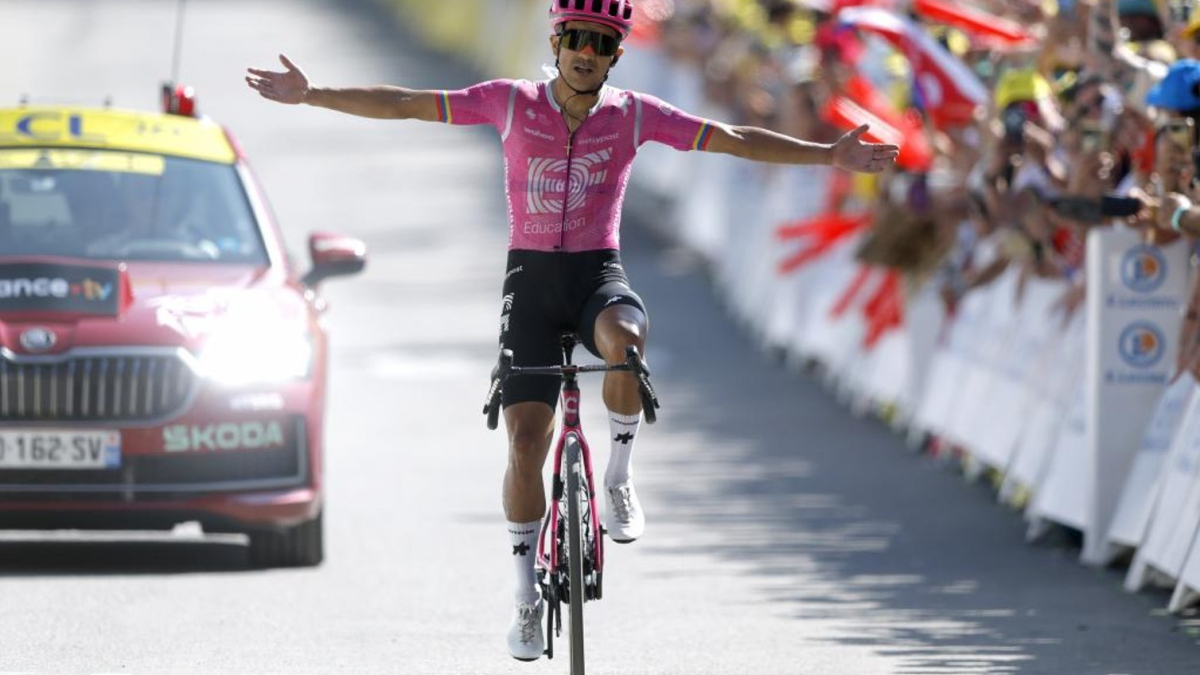 Carapaz, el crack que siempre va a la fuente: "Mi estilo de correr es así, agresivo, no me guardo nada"