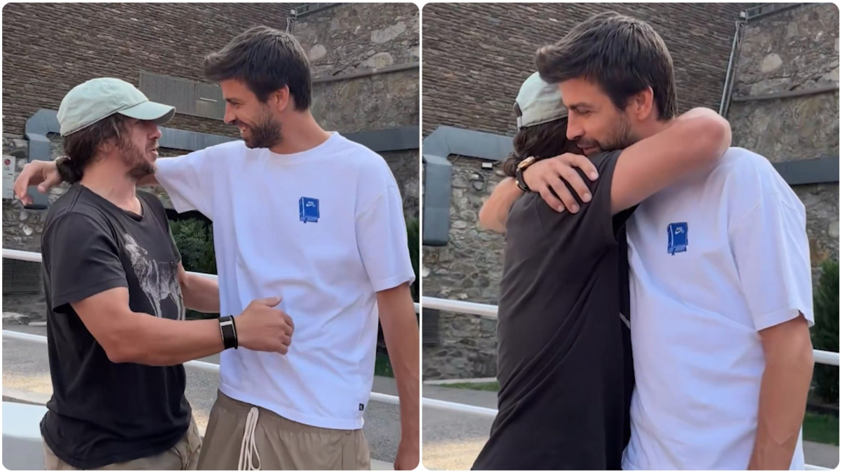 Piqué y Puyol se reencuentran en el Estadio Comunal