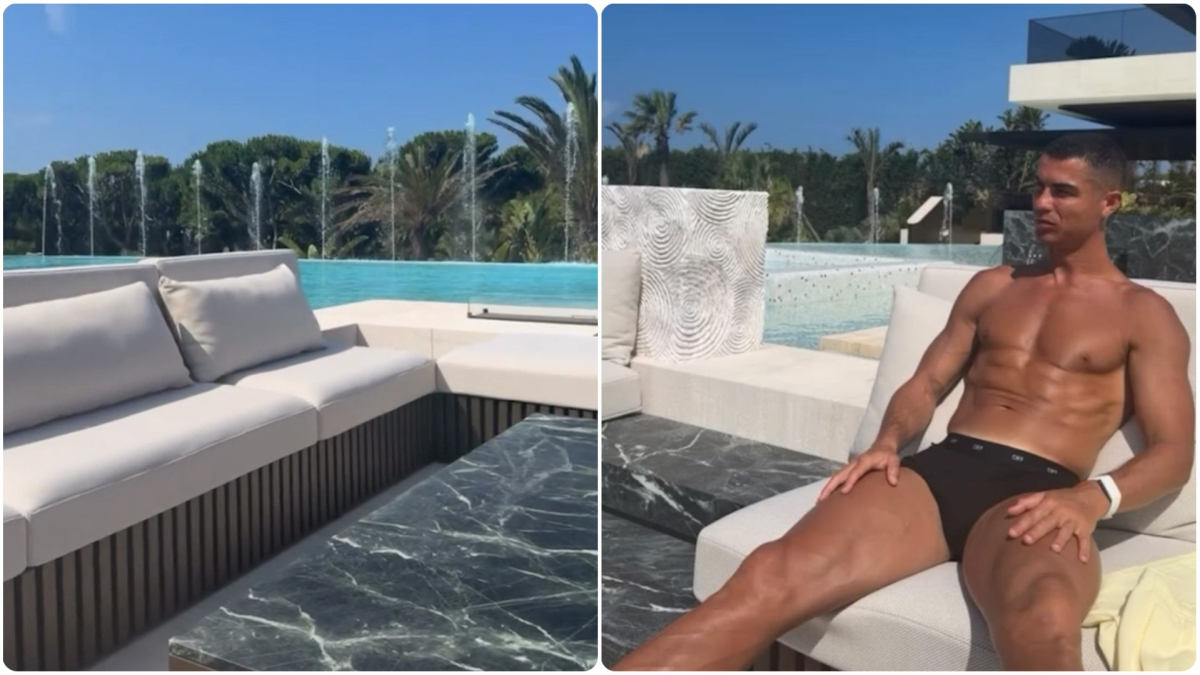 Cristiano Ronaldo disfruta de sus vacaciones en un lujoso palacio
