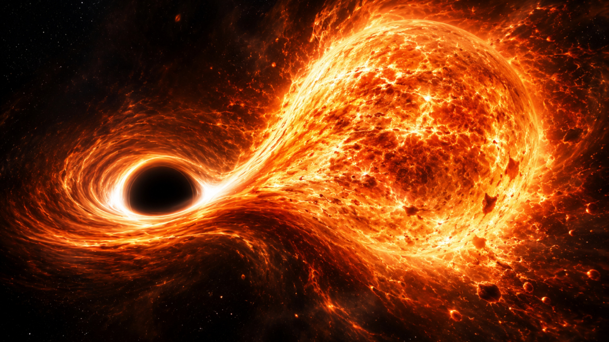 Investigan desde la NASA un agujero negro y descubren que está destruyendo una estrella a su paso: el destello brilló como 10 mil millones de soles