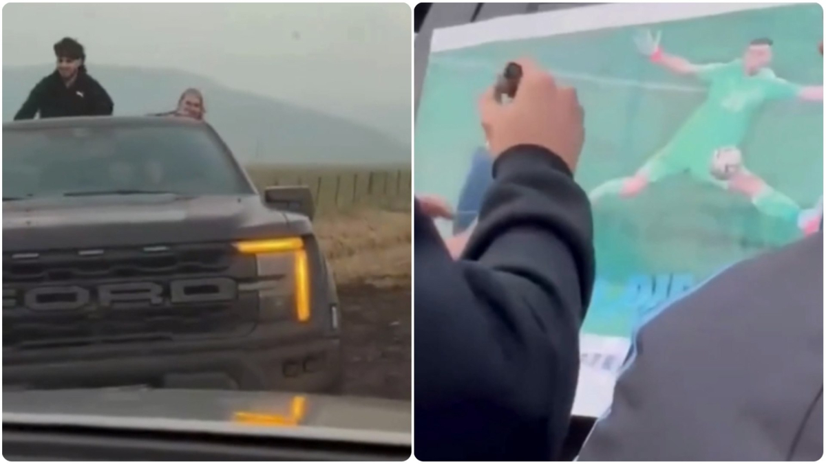Dibu Martínez rescatado tras quedar estancado con su camioneta