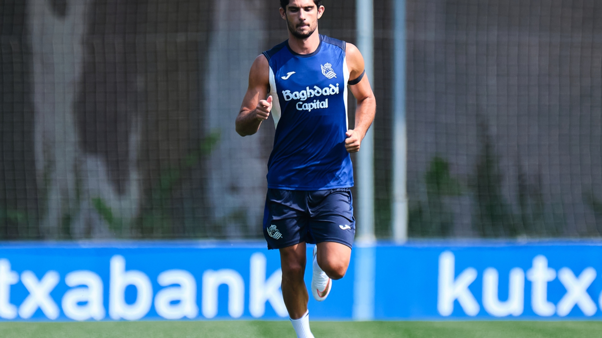 Gonçalo Guedes ya está de vuelta en Zubieta