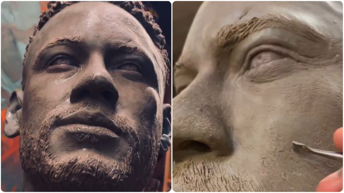 ¡La escultura de Neymar! Santos FC rinde homenaje al brasileño e inaugura una escultura en su honor