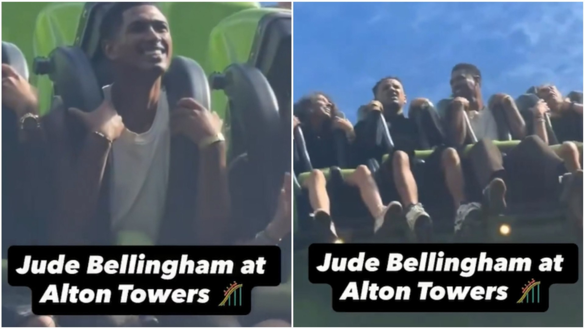 Jude Bellingham disfruta de sus vacaciones en Alton Towers