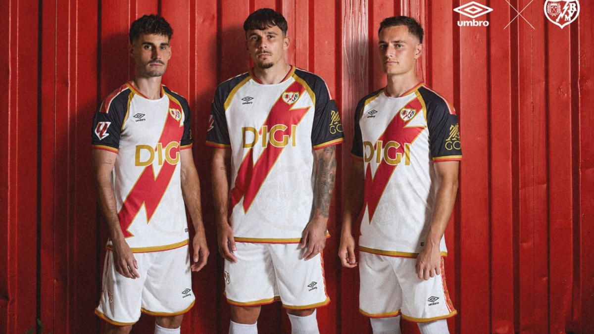 Squadra del Rayo Vallecano senza fascia, design ispirato all'escudo, annuncio su Instagram