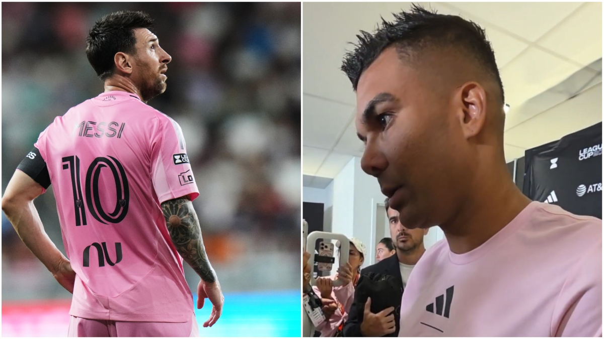 Casemiro e Messi in campo durante la Leagues Cup, dopo la sconfitta del team MLS