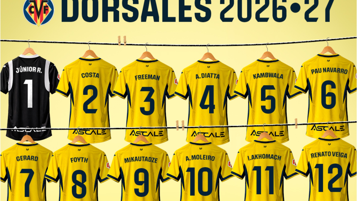 El Villarreal deja libre dos dorsales del primer equipo