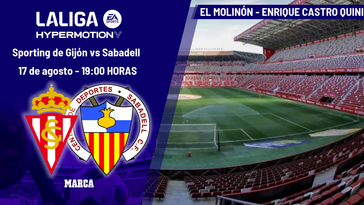 Sporting - Sabadell: horario, dónde ver en TV y canal del partido de la jornada 1 de LaLiga Hypermotion