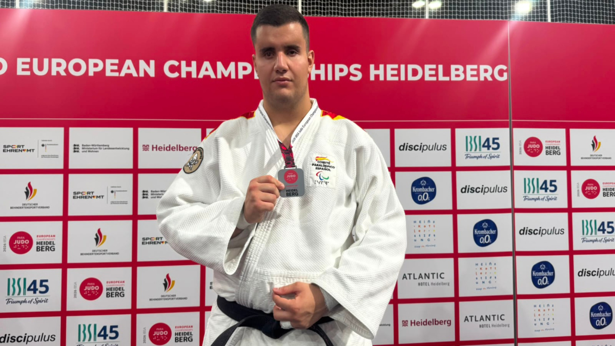Rodrigo Suárez, atleta cieco, vince la medaglia d'argento al Europeo paralímpico di judo a Heidelberg