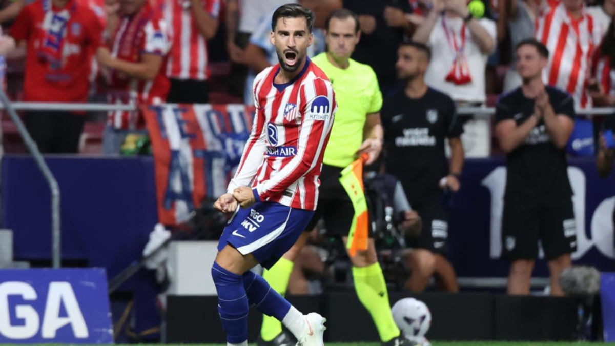 Gol de Baena (2-0) en el Atlético de Madrid 2-0 Málaga