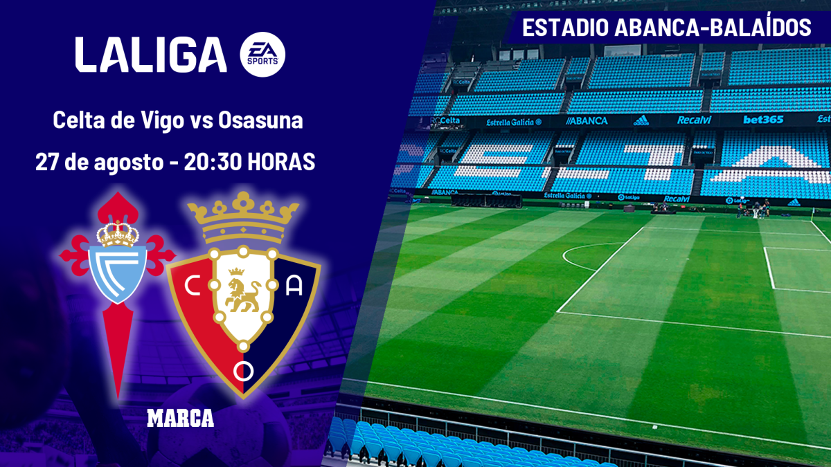Celta de Vigo - Osasuna: horario, dónde ver en TV y canal del partido de LaLiga EA Sports