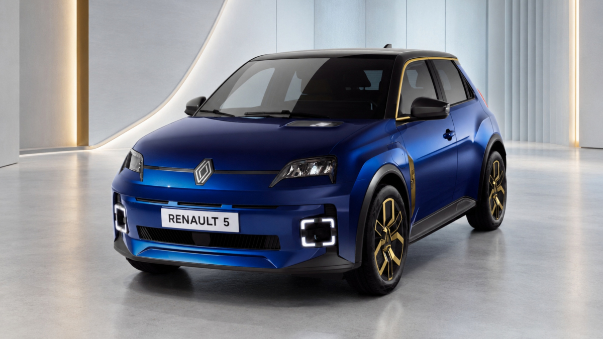 Renault 5 elettrico con design ispirato al Clio Williams, versione con autonomia migliorata e tecnologia avanzata
