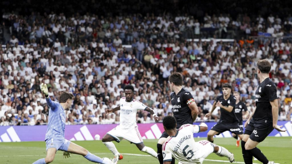 Gol de Vinicius (3-1) en el Real Madrid 4-1 Real Sociedad