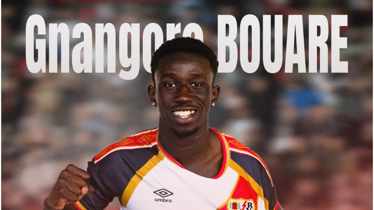 Gnangoro Bouare, centrocampista spagnolo, firma con il Rayo Vallecano per cinque anni