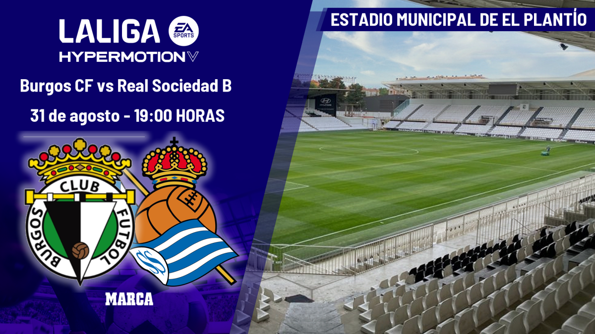 Burgos - Real Sociedad B: horario, dónde ver hoy en TV y canal del partido de LaLiga Hypermotion