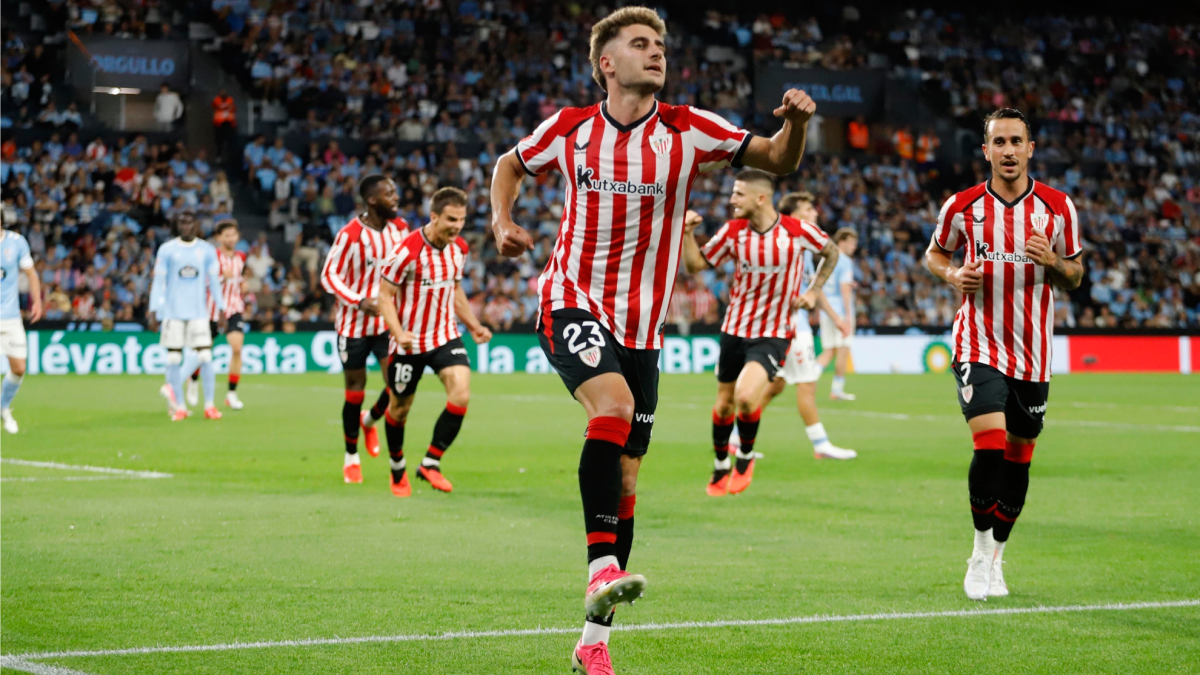 Gol de Robert Navarro (0-2) en el Celta 0-2 Athletic Club