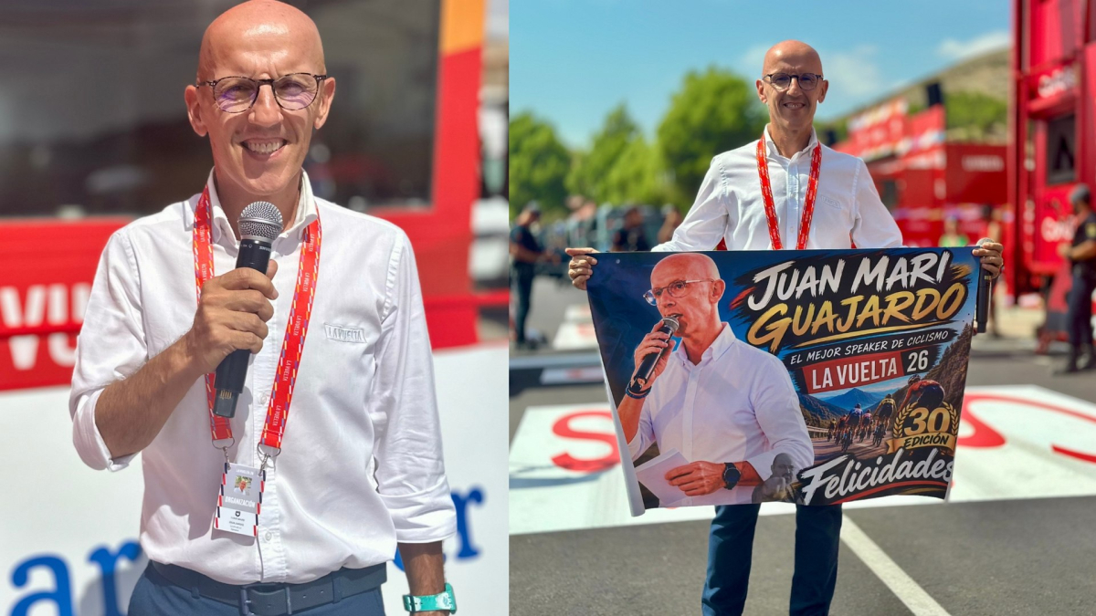 Juan Mari Guajardo, 30 años como speaker de LaVuelta: “Para mí todos los días son domingo”