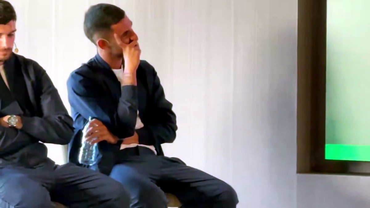 Dani Ceballos entre lágrimas en su presentación con el Real Betis Balompié