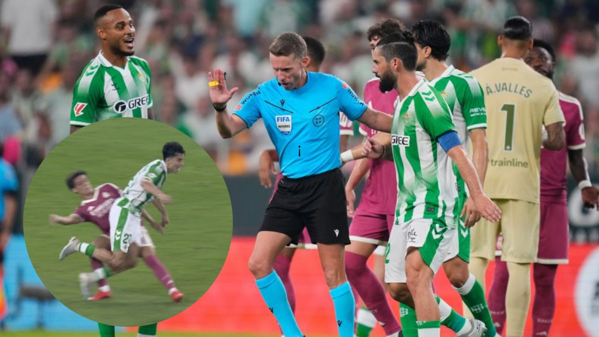El Betis pidió la segunda amarilla para Güler por esta falta sobre Marc Roca