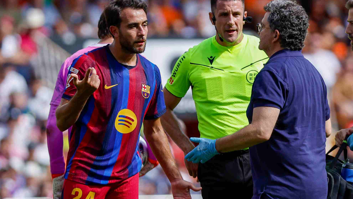 Eric García sufre fractura nasal y jugará con máscara contra el Levante