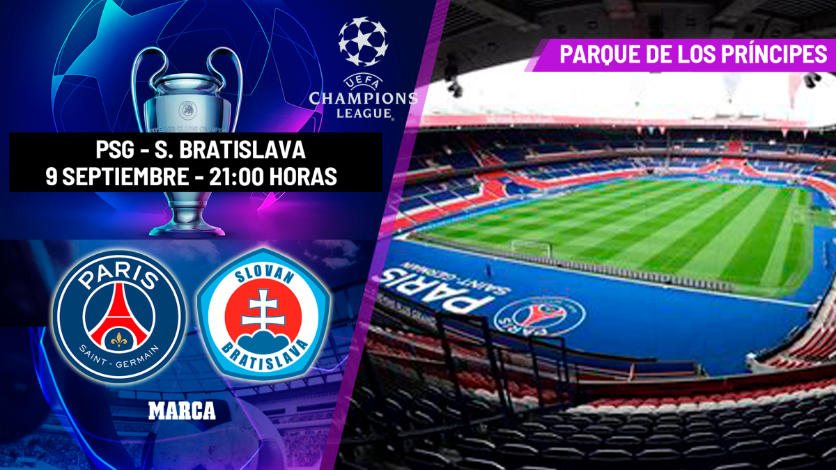 PSG - Slotan Bratislava: horario y dónde ver hoy en TV y online el partido de la Champions League