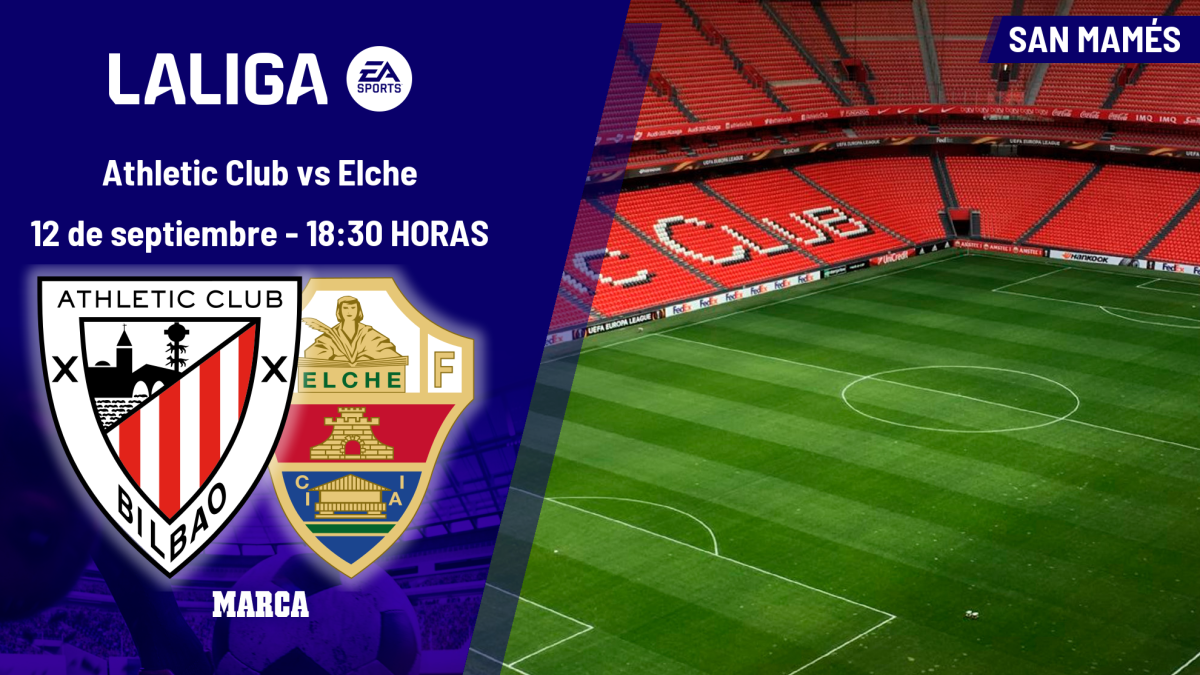 Athletic Club - Elche: horario, dónde ver en TV y canal del partido de LaLiga EA Sports
