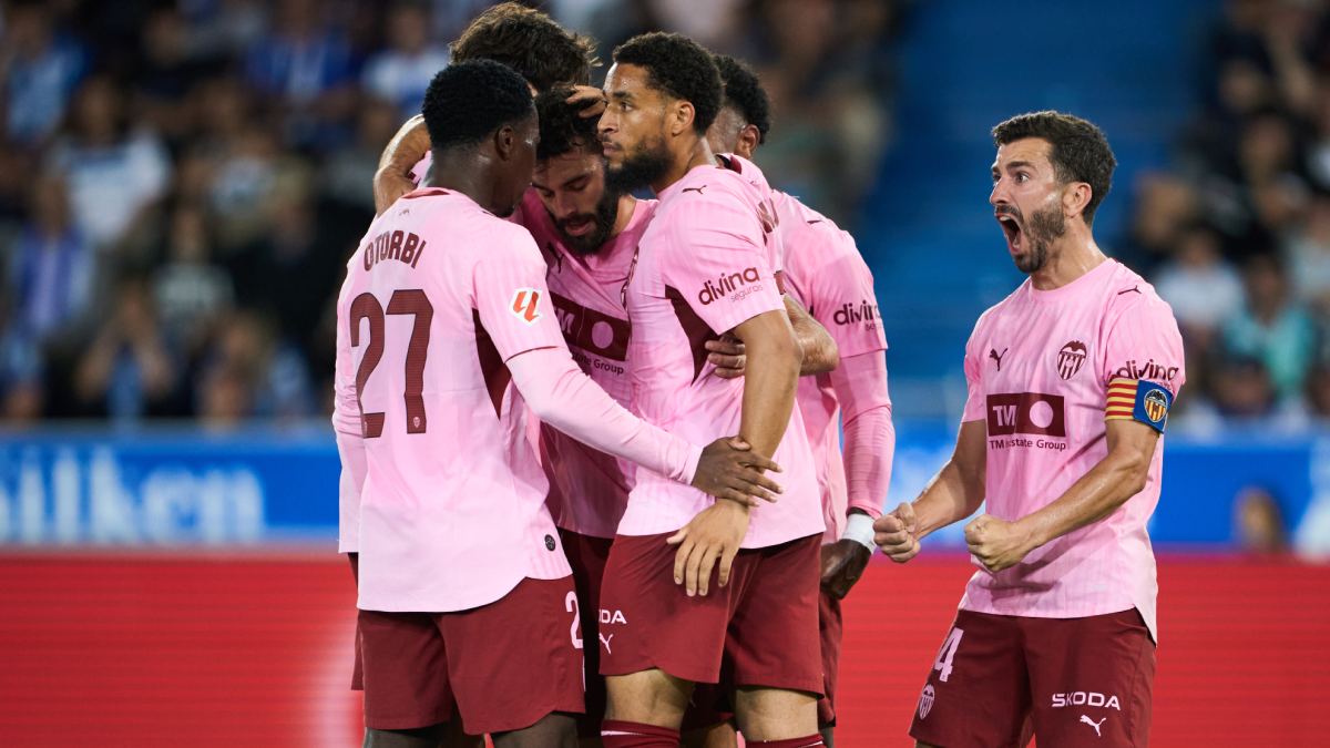 Gol de Luis Rioja (0-1) en el Deportivo Alavés 0-1 Valencia