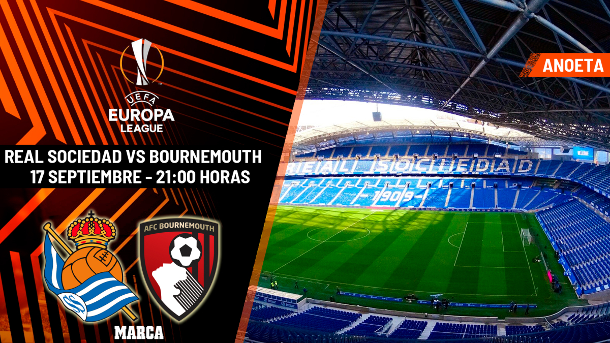 Real Sociedad - Bournemouth: Horario y dónde ver hoy en TV el encuentro de la Europa League