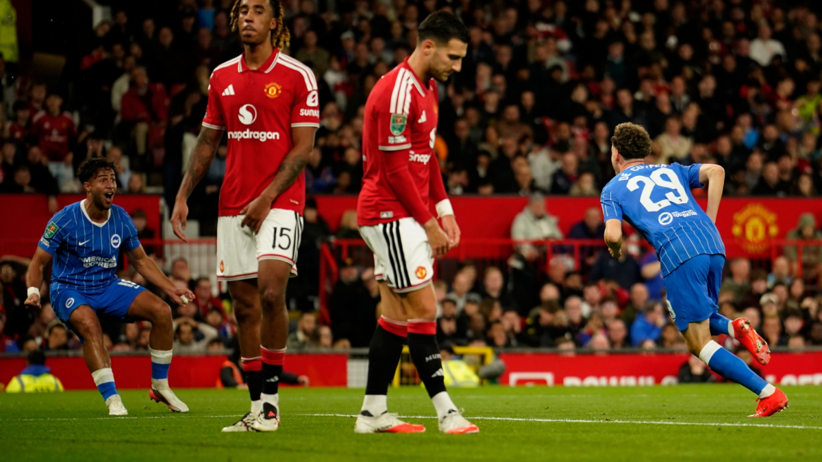 Drama en Old Trafford: el Brighton remonta un 2-0 y elimina al Manchester United