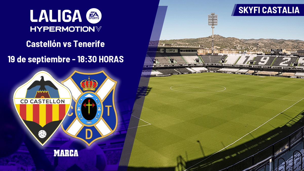Castellón - Tenerife: horario, dónde ver hoy en TV y canal del partido de LaLiga Hypermotion