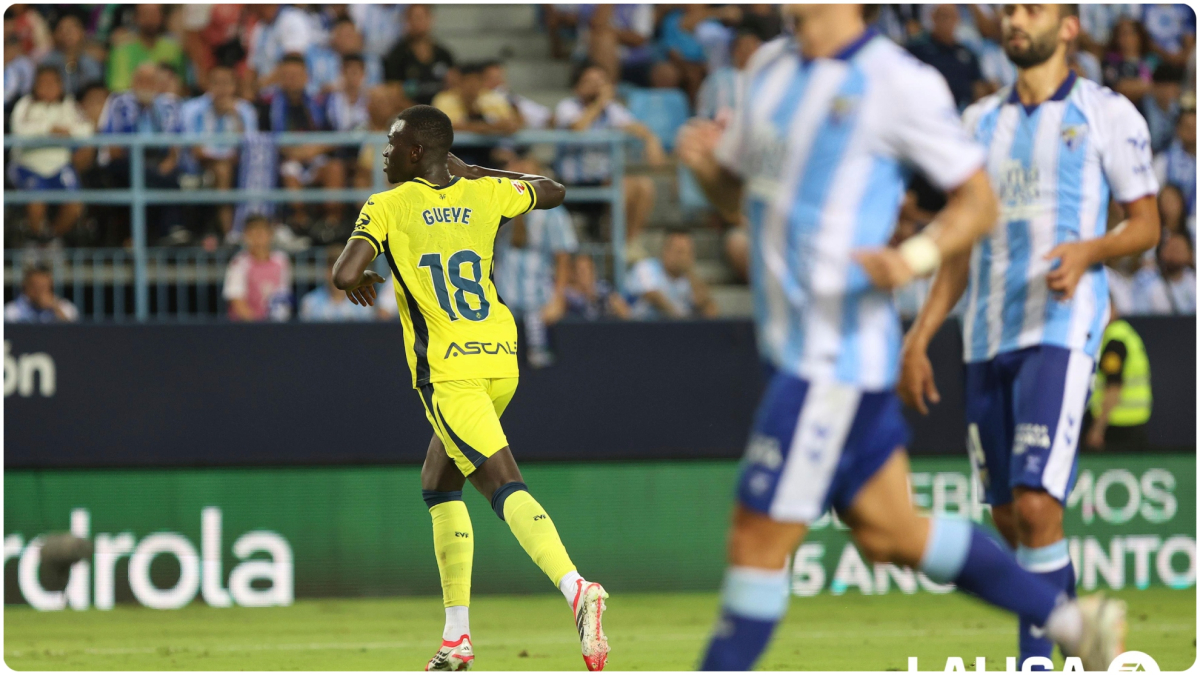 Gol de Pape Gueye (1-2) en el Málaga 1-3 Villarreal