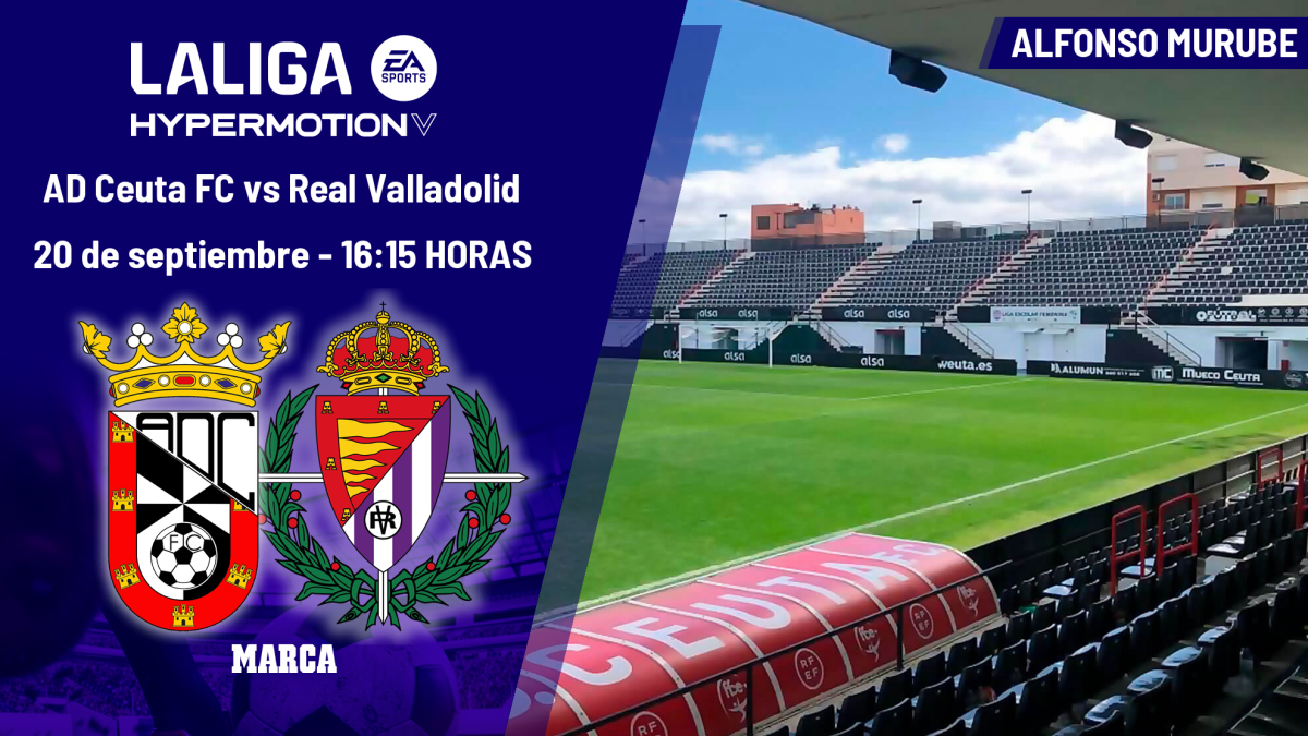 Ceuta - Real Valladolid: horario y dónde ver hoy en TV y online el partido de la jornada 6 de LaLiga Hypermotion