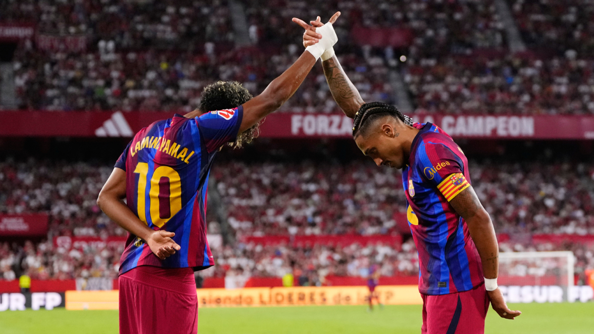 Gol de Raphinha (1-3) en el Sevilla 1-3 Barcelona