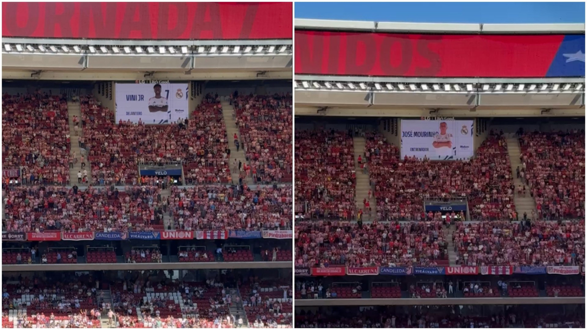  ¡Pitos para Vinicius, Mbappé y Mourinho! El Metropolitano recibe así al Madrid 