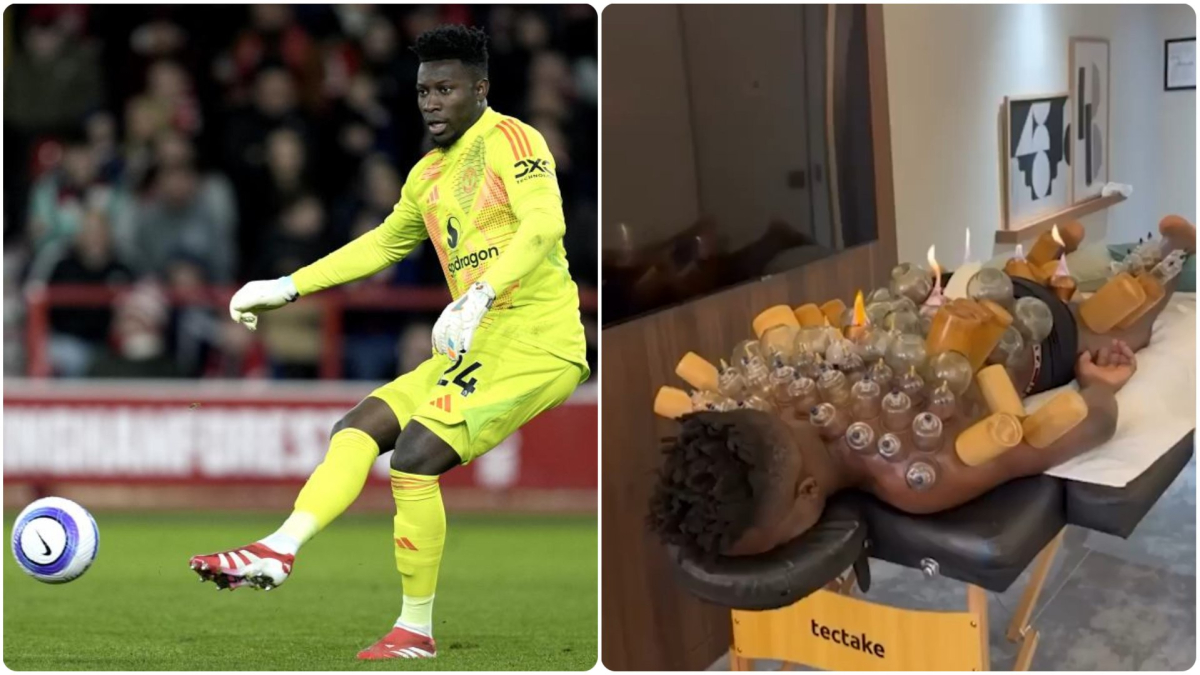 Onana muestra su extraño ritual de recuperación