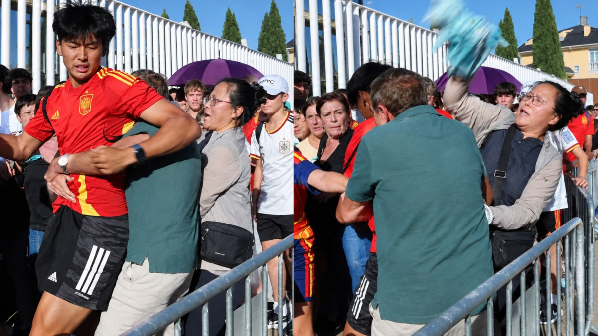 La locura por España provoca peleas en Las Rozas: patadas, empujones y un paragüazo