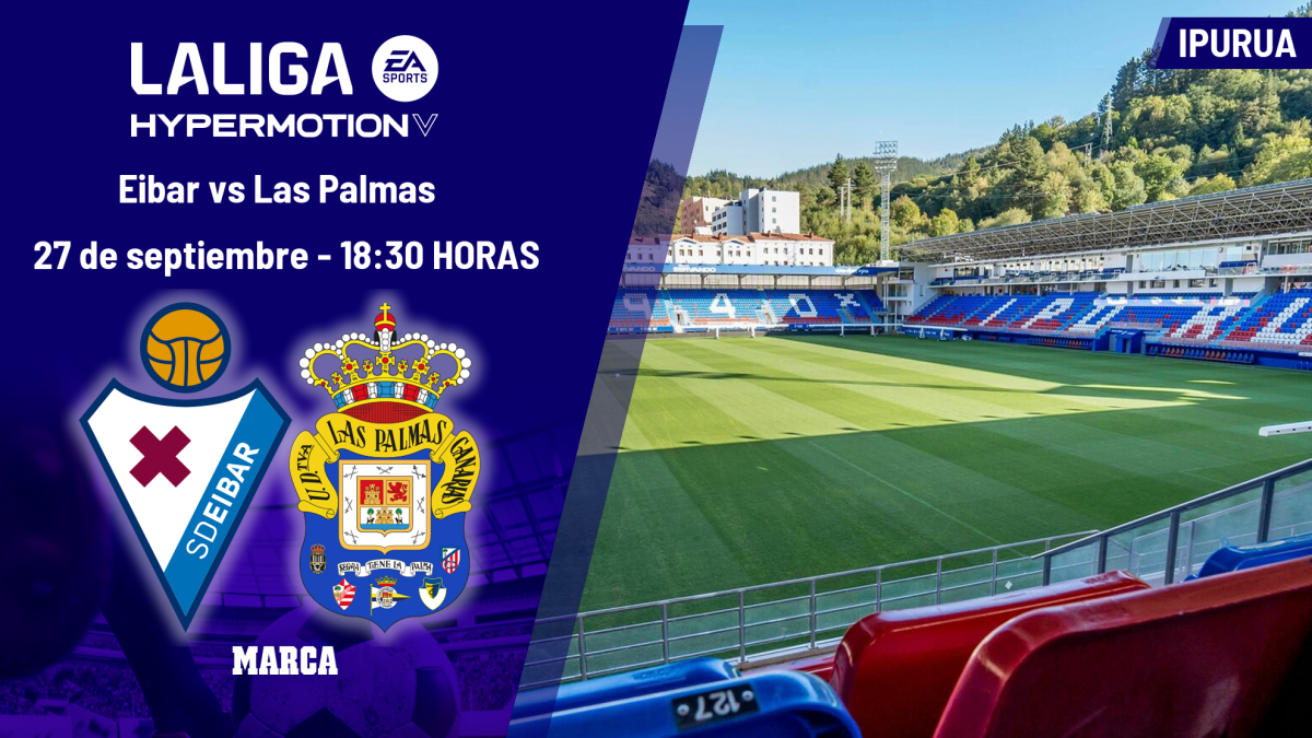 Eibar - Las Palmas: horario, dónde ver en TV y canal del partido de LaLiga Hypermotion