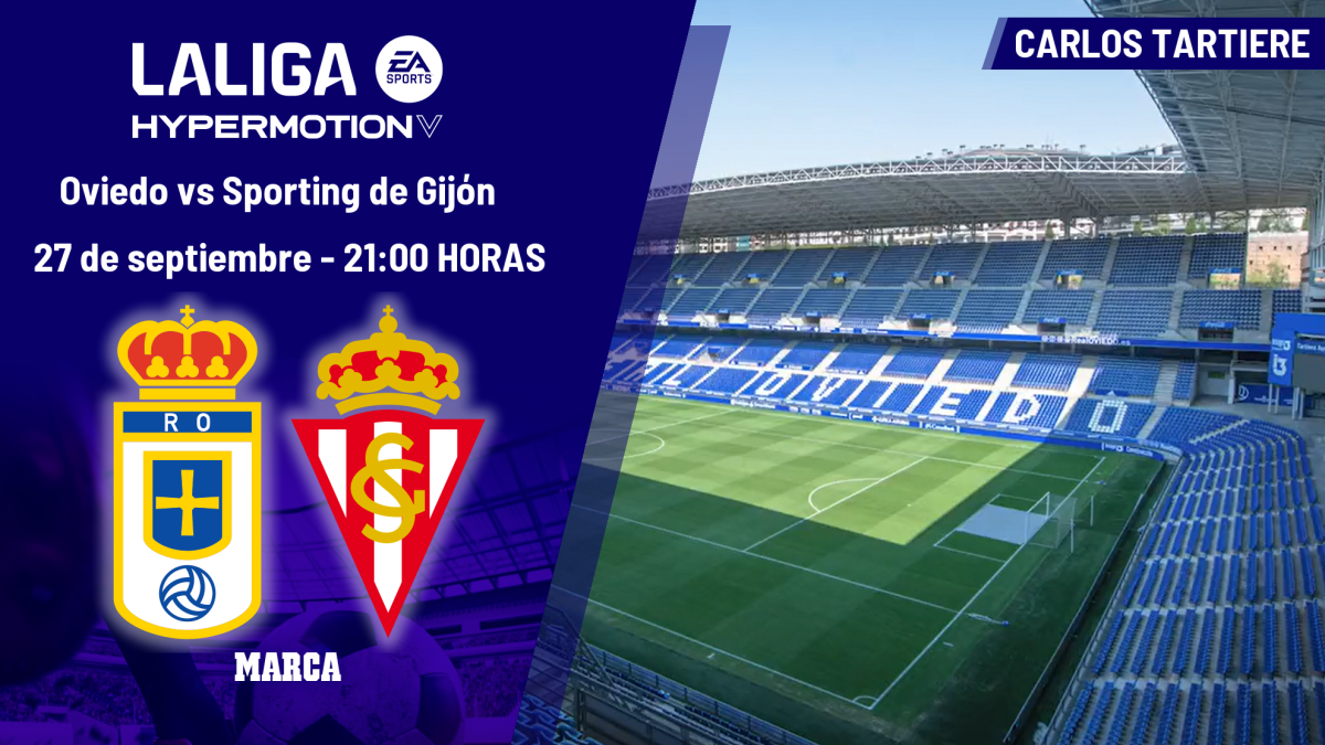 A qué hora es el Oviedo - Sporting de Gijón: horario, dónde ver en TV y canal del partido de LaLiga Hypermotion
