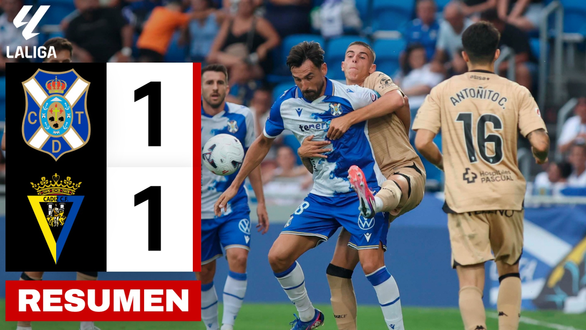 Tenerife 1-1 Cádiz I Resumen