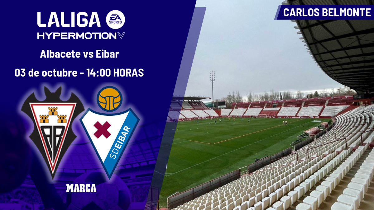 Albacete - Eibar: a qué hora es, canal y dónde ver en TV hoy el partido de la jornada 8 de LaLiga Hypermotion