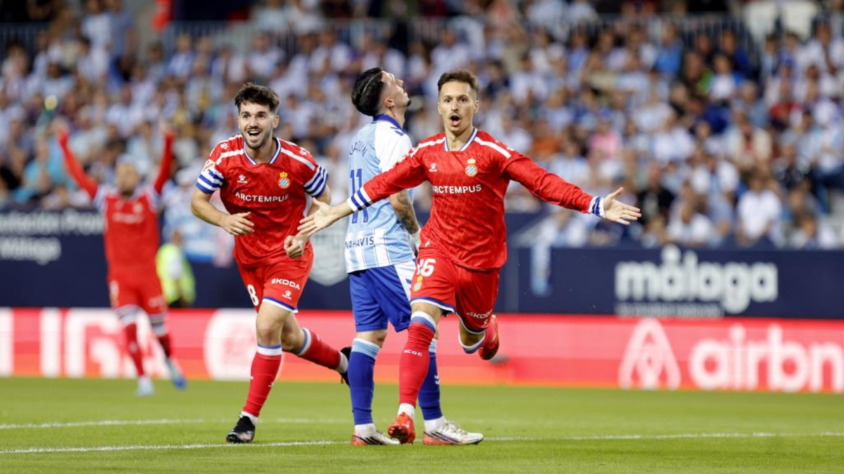 Gol de Bryan Zaragoza (0-1) en el Málaga 1-1 Espanyol