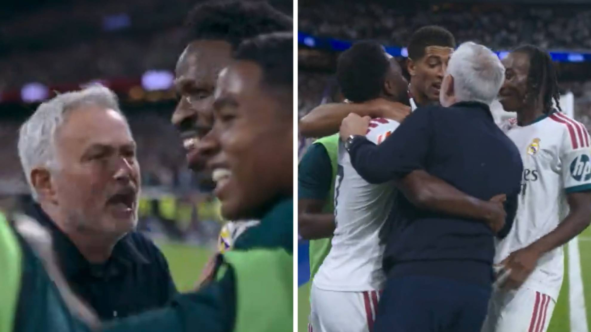 Mourinho corrió hasta el córner para celebrar desatado... ¡el gol anulado a Vinicius!
