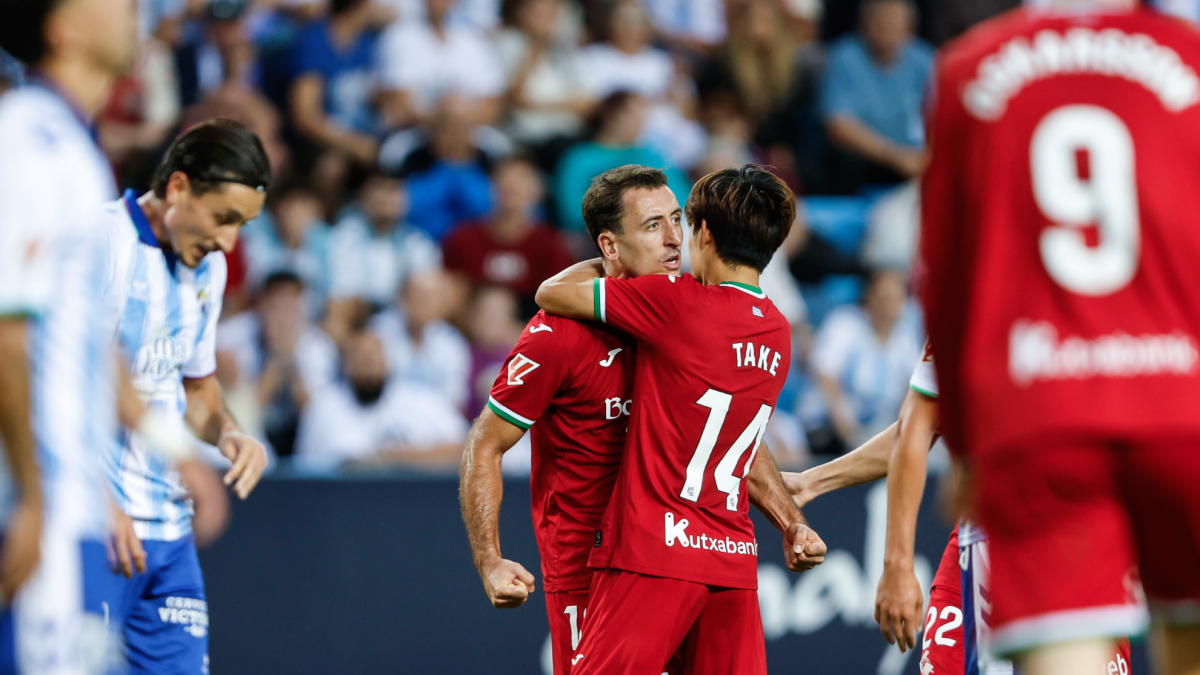 Gol de M. Oyarzabal (2-4) en el Málaga 2-5 Real Sociedad