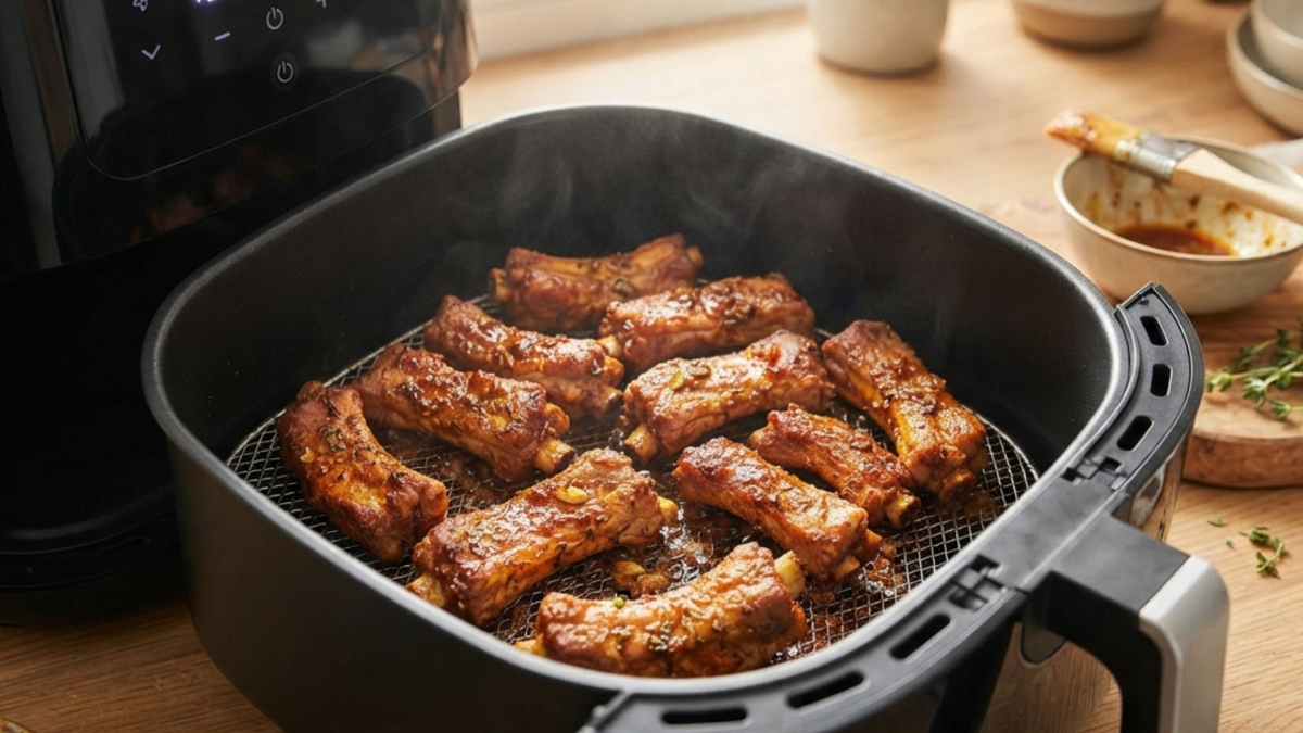  Javier Romero, chef, y el truco para triunfar con las costillas en la Airfryer: "El secreto está en el adobo, potencia el sabor" 